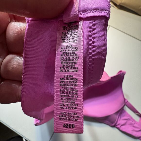 SKIMS Wireless Form T-Shirt Demi Bra in Fuchsia - Sz 42DD - Picture 5 of 7